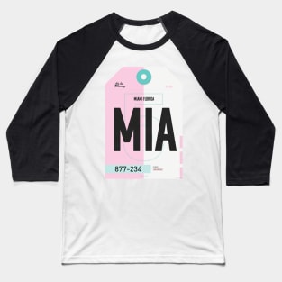 Miami Luggage Tag Baseball T-Shirt